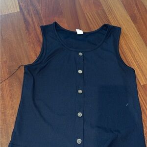 SHEIN Black Kids Tank Top